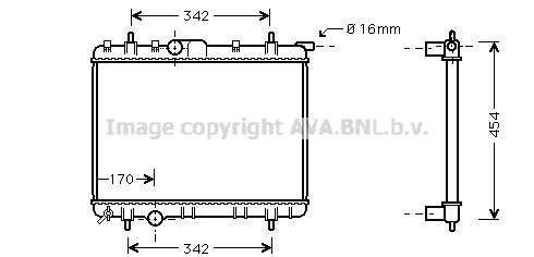 AVA QUALITY COOLING Радиатор, охлаждение двигателя PE2246